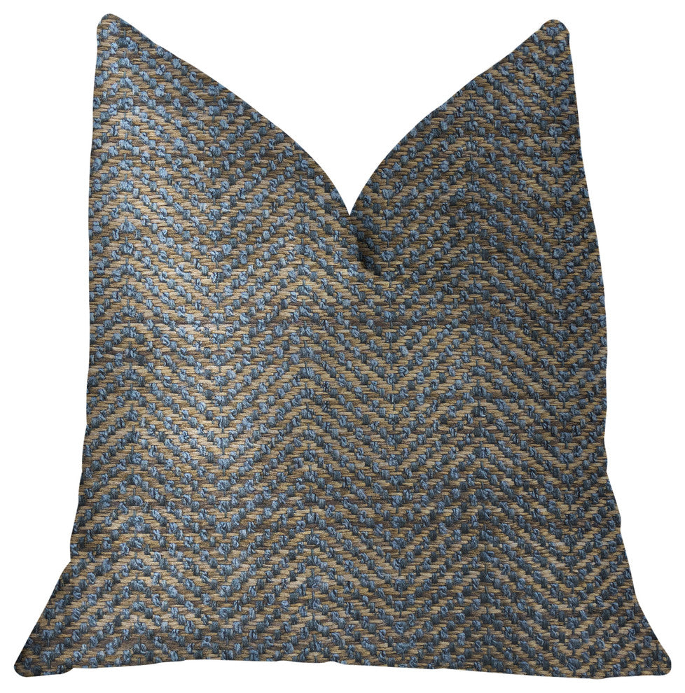 Everest Green and Gold Luxury Throw Pillow, 20"x36" King