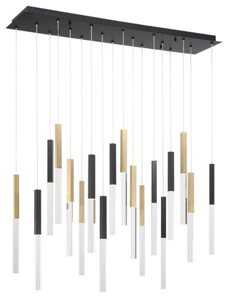 Benicio 18 Light Chandelier, Gold and Black
