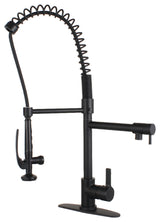Gourmetier Single-Handle Pre-Rinse Kitchen Faucet, Matte Black