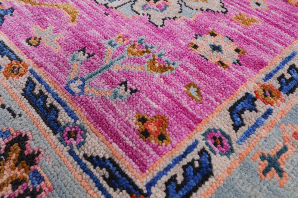 Hand-Knotted Turkish Oushak Wool Rug 5' 11" X 8' 11" - Q15462