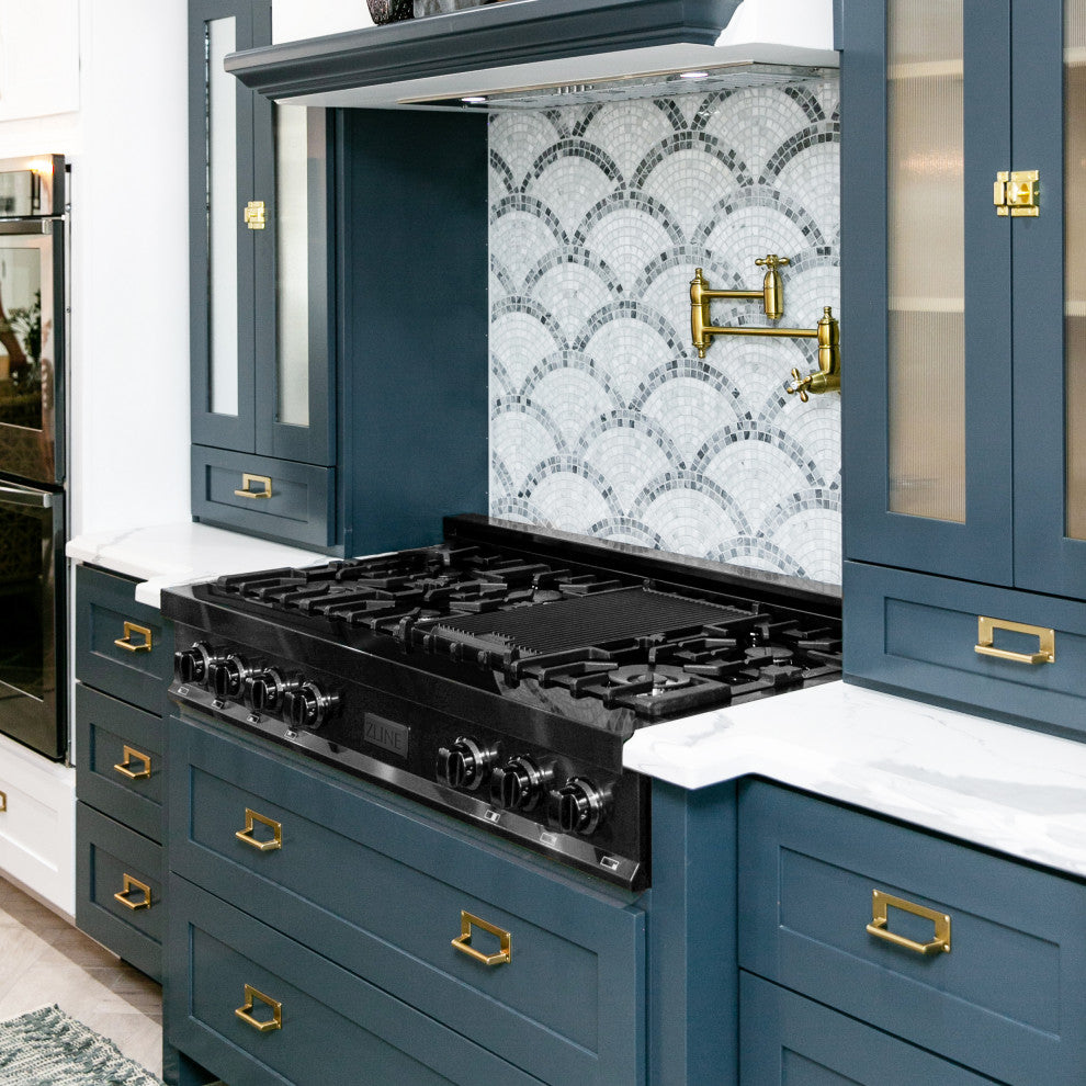 ZLINE Rangetop, Black Stainless Steel, Gas, RTB-48