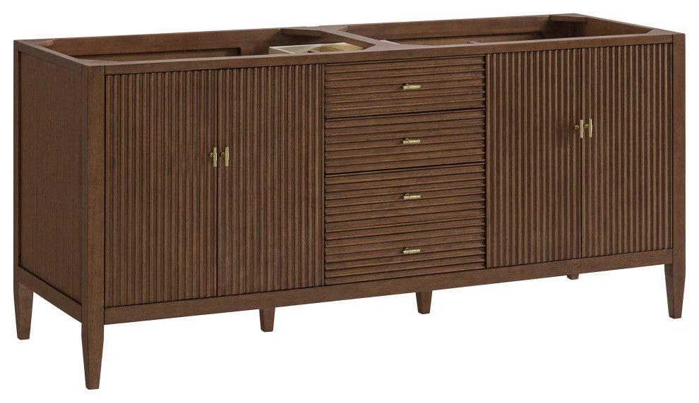 Myrrin 72" Vanity, Mid Century Walnut