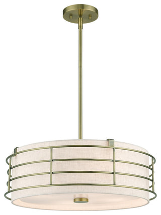 Blanchard 4-Light Antique Brass Pendant Chandelier