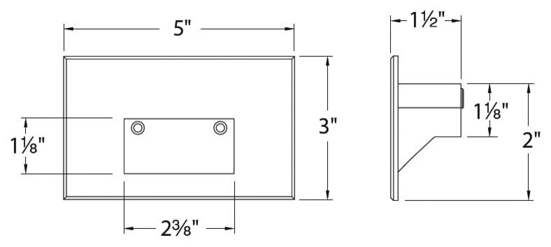 LEDme Horizontal Step and Wall-Light 120V Blue, Graphite