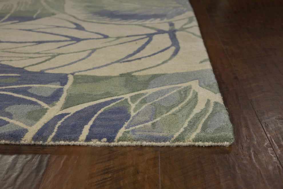 Sparta 3105 Blue/Green Silhoutte Rug, 5'3"x8'3"
