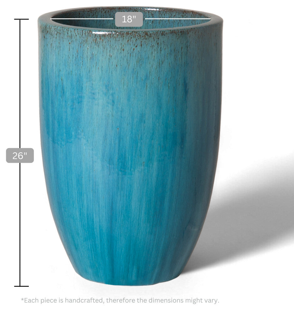 Tall Planter  Blue 18X26"H