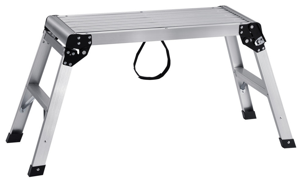 VEVOR Aluminum Folding Work Platform Drywall Ladder 330lbs Non-slip Bench