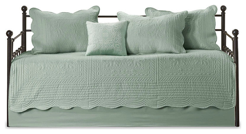 Madison Park Tuscany 6 Piece Reversible Scalloped Edge Daybed Cover Set