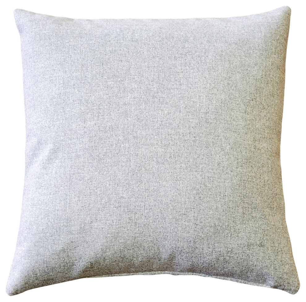 Boketto Charcoal Black Throw Pillow 19x19, with Polyfill Insert