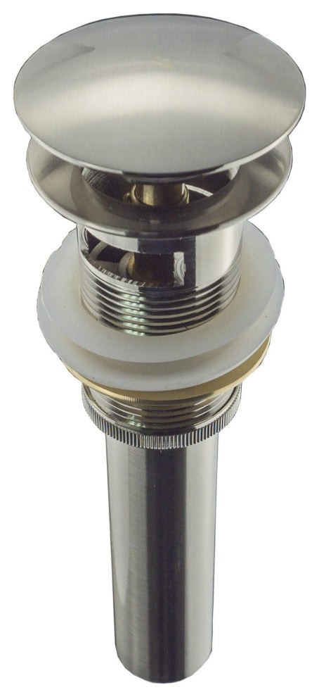 Fine Fixtures Pop-Up Bathroom Sink Drain With Overflow, Satin Nickel
