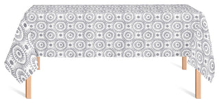 Boho Circles Dark Gray 58x102 Tablecloth