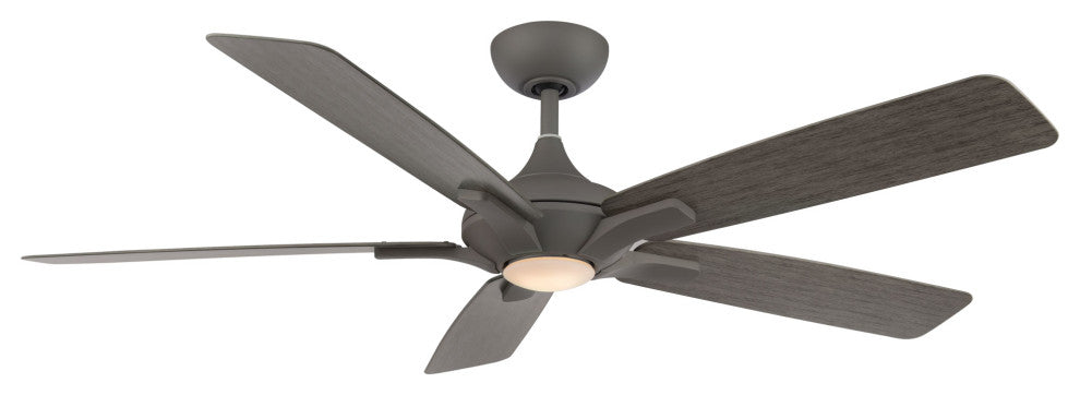 Mykonos 60" Indoor/Outdoor Smart Ceiling Fan, Graphite Weathered, 2700K Light