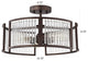 CHLOE Lighting FREY Transitional 3-Light Oil Rubbed Bronze Semi-Flush Fixture