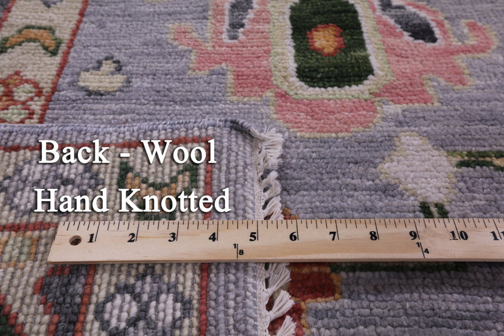 Hand Knotted Turkish Oushak Wool Rug 9' 1" X 12' 2" - Q14992
