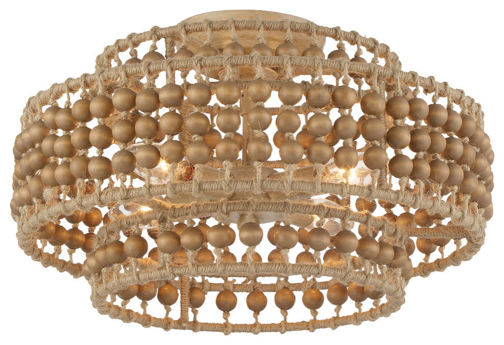 Silas Three Light Ceiling Mount in Burnished Silver