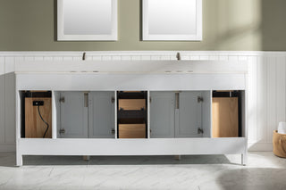 Valentino Single Vanity, White, 84"