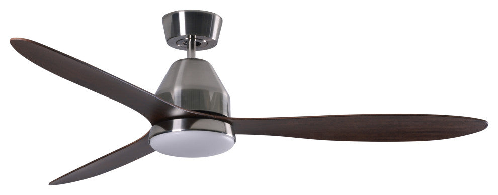 Lucci Air Whitehaven 56" Smart WiFi Controlled Indoor/Outdoor Fan w/Light, Brushed Chrome