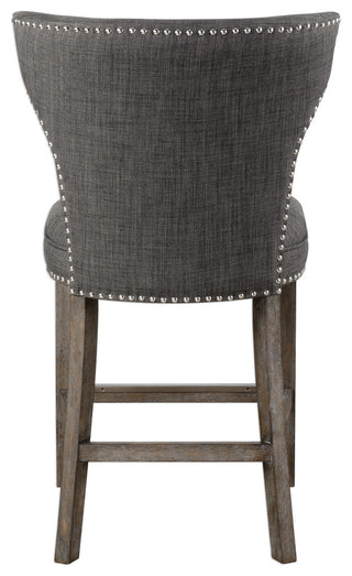Uttermost Arnaud Charcoal Counter Stool