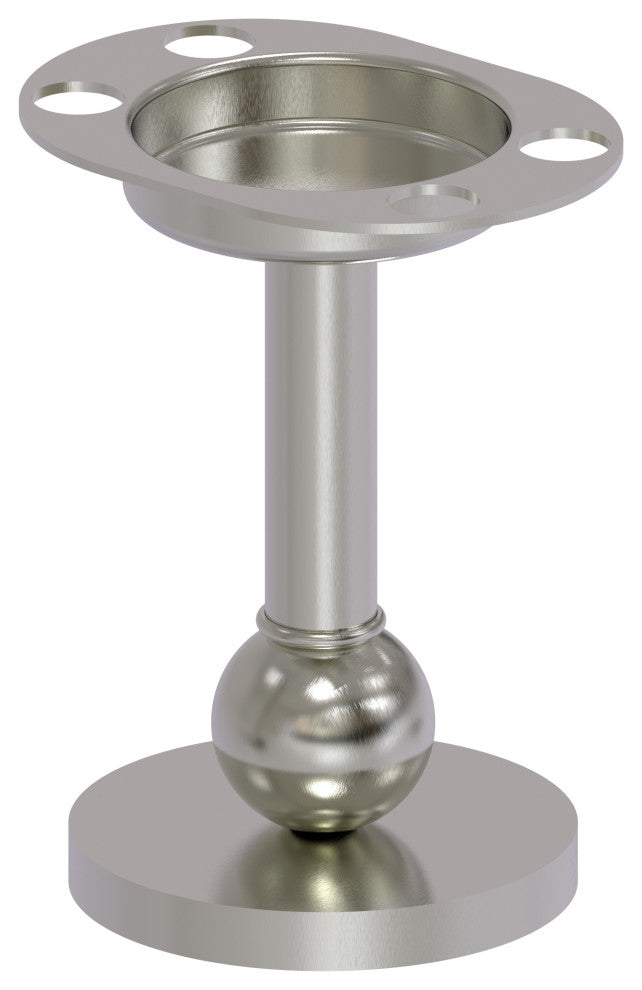 Vanity Top Toothbrush and Tumbler Holder, Satin Nickel