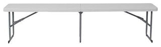 10.25"x71" Bi-Fold Granite White Plastic Bench With Carrying Handle