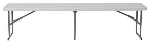 10.25"x71" Bi-Fold Granite White Plastic Bench With Carrying Handle