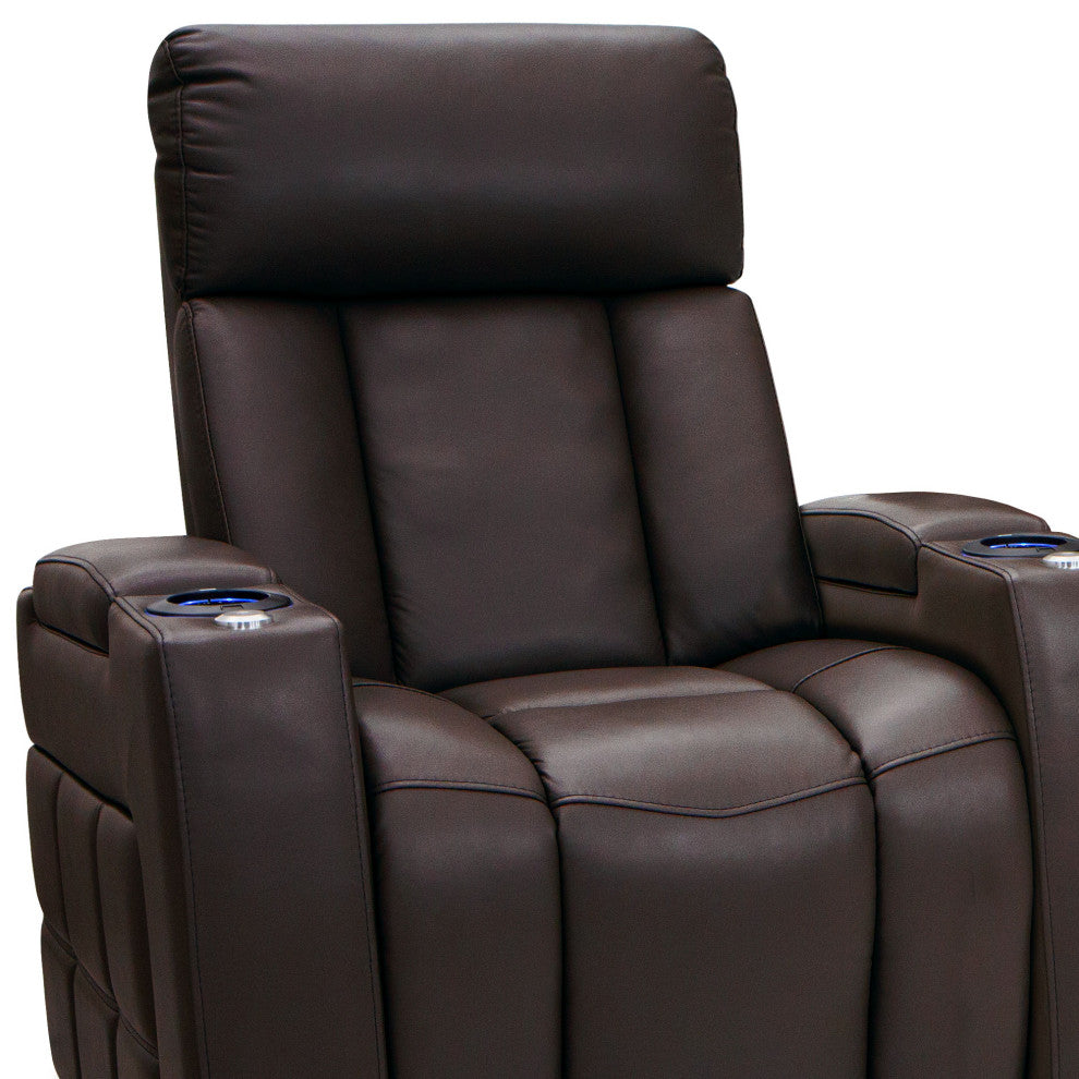 Seatcraft Summit Home Theater Seating, Brown, Row of 4