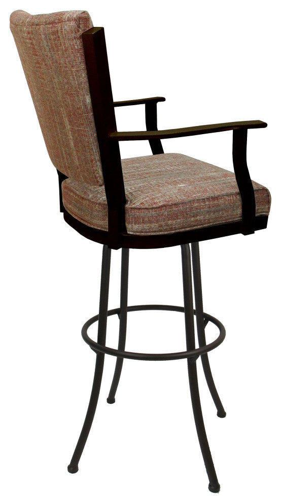 Montana Extra Tall 34" (35") Metal Bar Stool - Noam Base, Watusi Madder - Brown, 34"