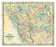 "New Map of Central California, 1871" Paper Print by A.L. Bancroft, 18"x15"