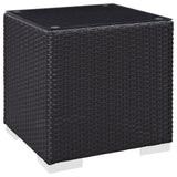 Espresso Convene Outdoor Patio Side Table