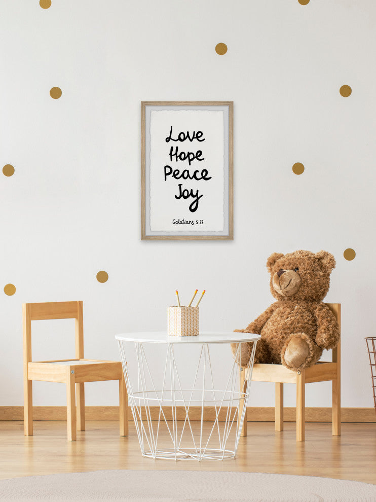 "Peace and Joy" Framed Painting Print, 16x24