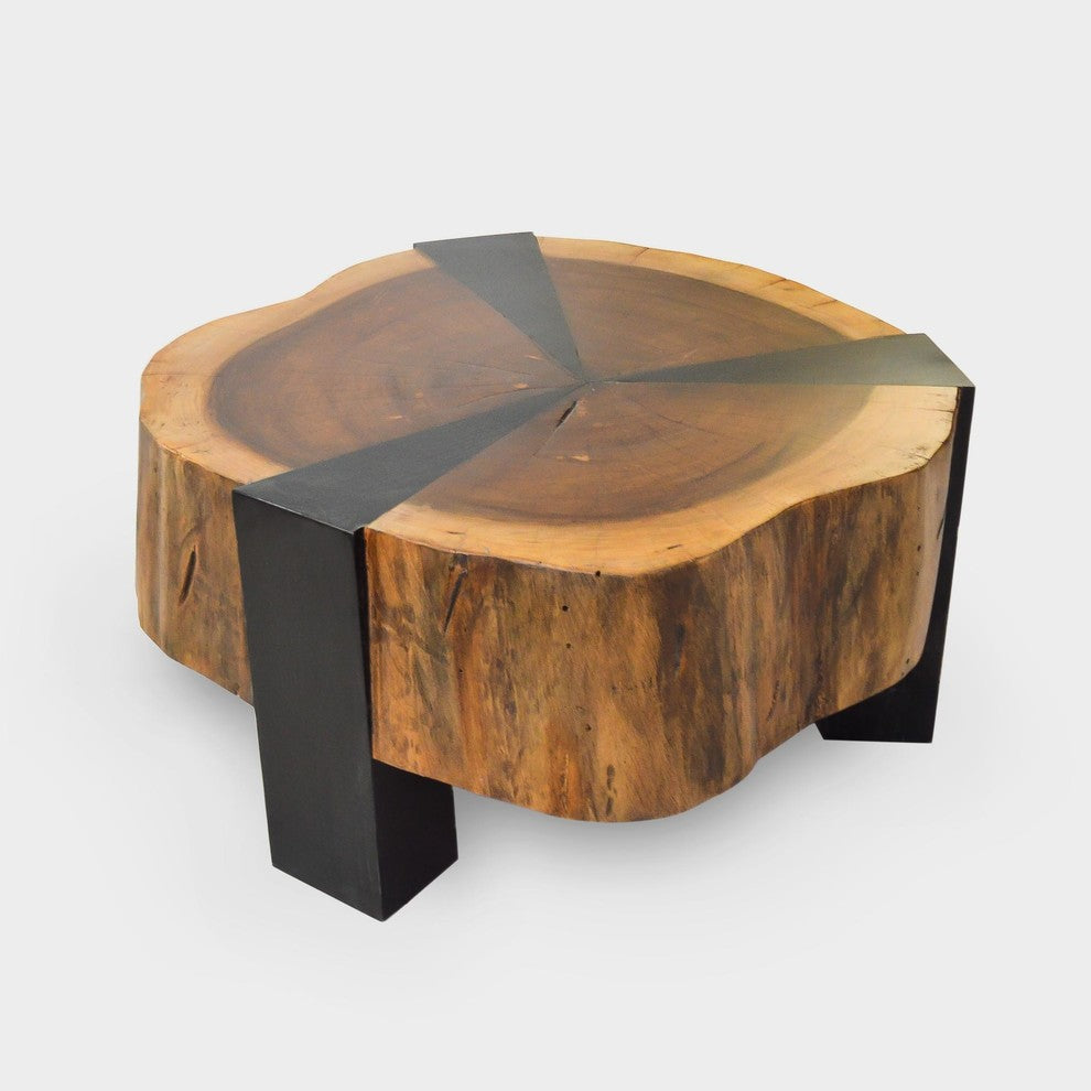 Crosscut Bolacha Star Coffee Table, Faveco Wood