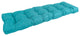 60"X19" Tufted Solid Outdoor Spun Polyester Loveseat Cushion, Aqua Blue