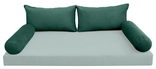 STYLE V2 Full Velvet Knife Edge Indoor Daybed Bolster Pillow |COVER ONLY| AD317