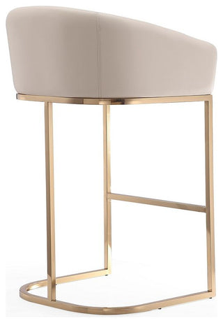 Louvre Barstool in Cream and Titanium Gold