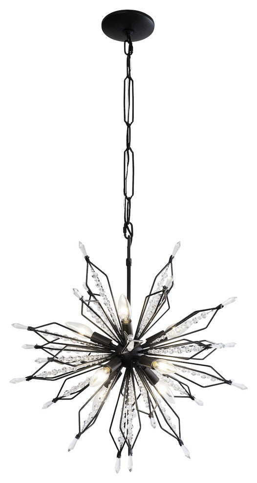 Varaluz Orbital 8-Lt Small Pendant - Carbon