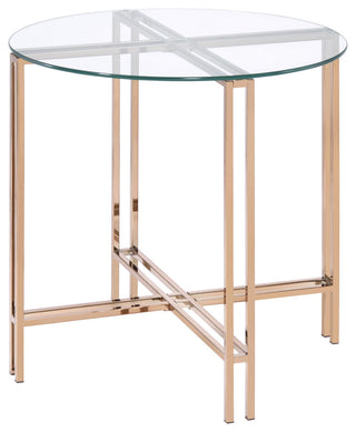 Veises End Table, Champagne