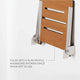 Seachrome SlimLine Folding Wall Mount Shower Seat, Teak Seat With Silver Frame