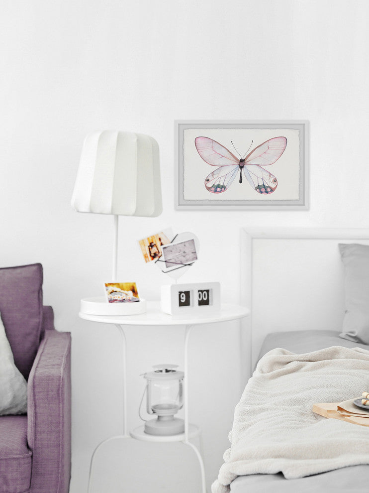 "Pale Pink Butterfly" Framed Painting Print, 45"x30"