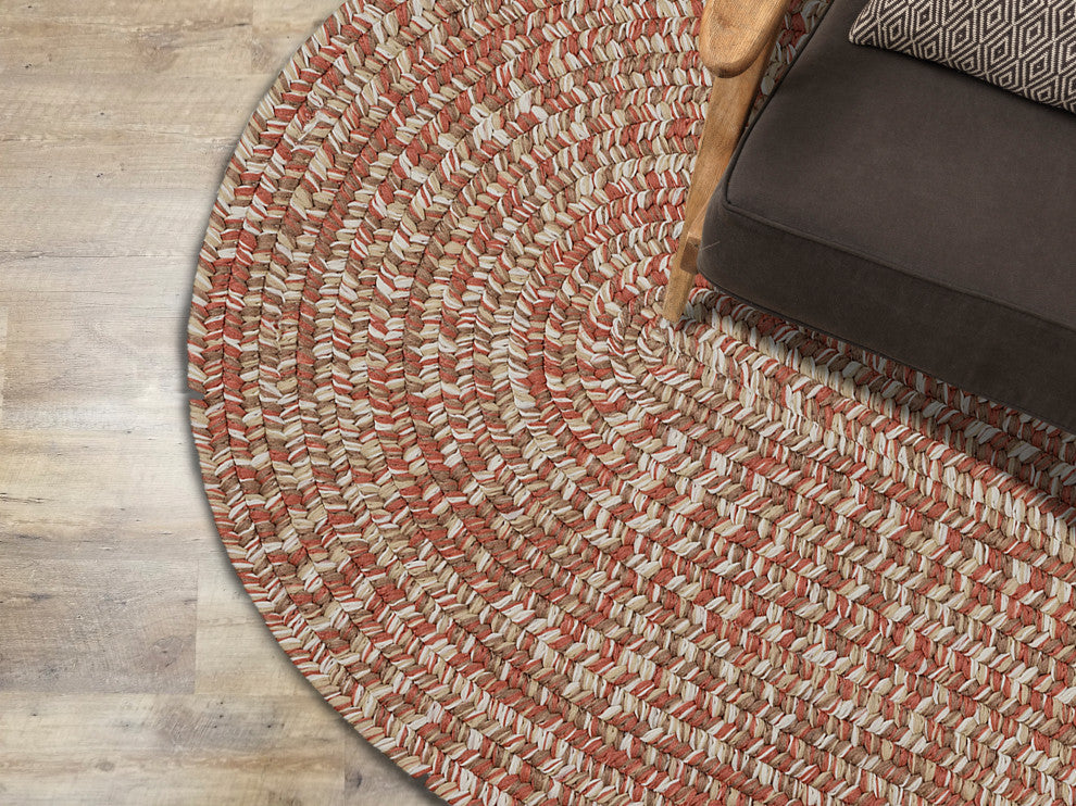 Colonial Mills Carrington Tweed Braided Area Rug Brown 14x18