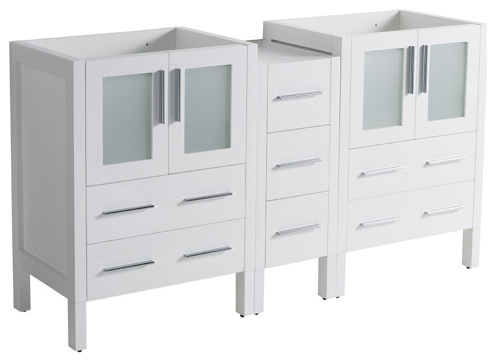 Fresca FCB62-241224WH Torino 60" White Modern Bathroom Cabinets