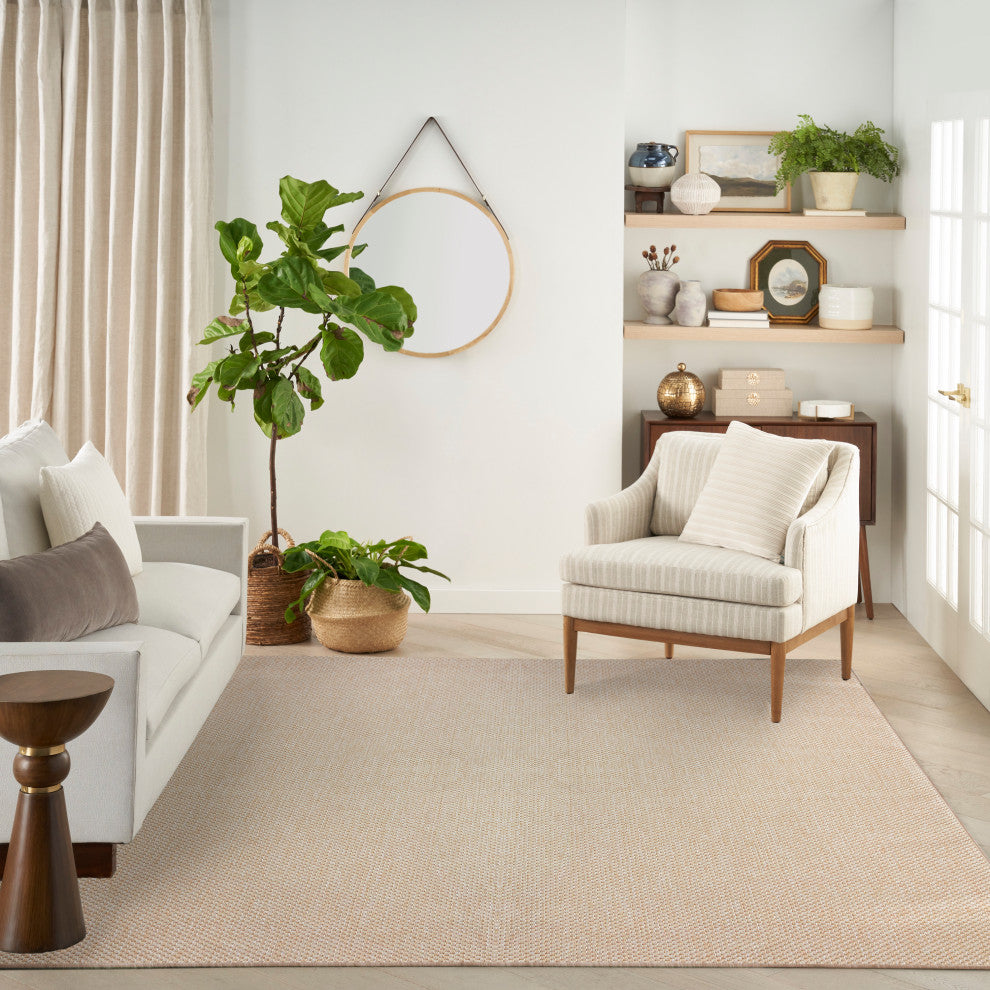 Nourison Tulum 9' x 12' Cream Outdoor Rug