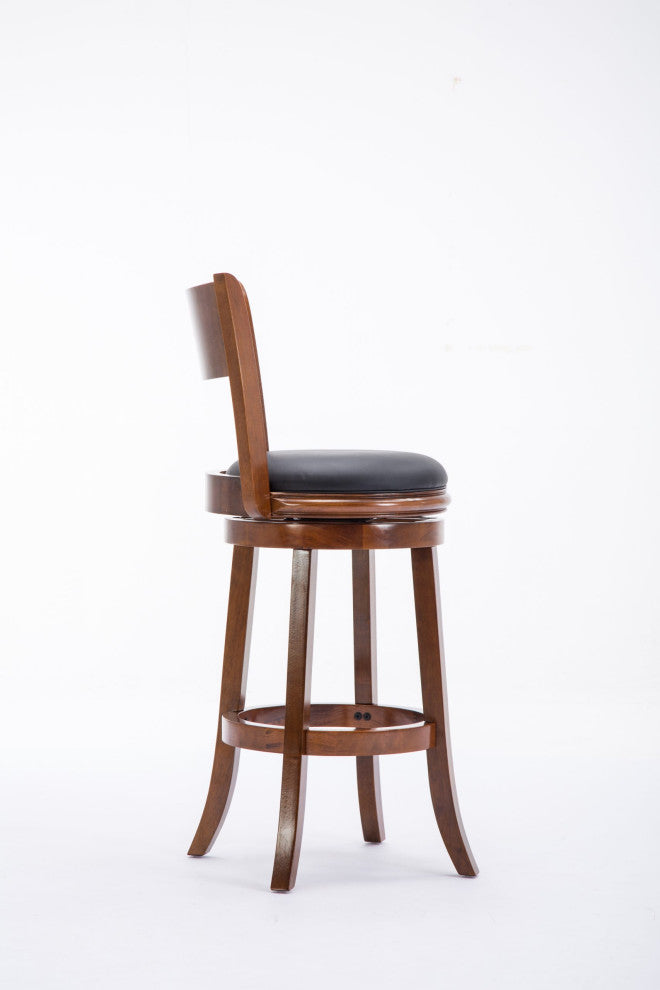Palmetto Swivel Bar Stool, 29", Walnut