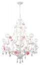 Lola 5 Light Wet White Chandel ier