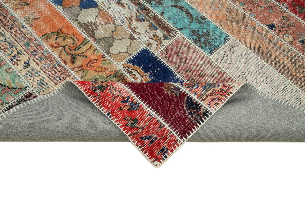 Rug N Carpet - Handmade Oriental 6' 9" x 10' 0" Wool Patchwork Area Rug