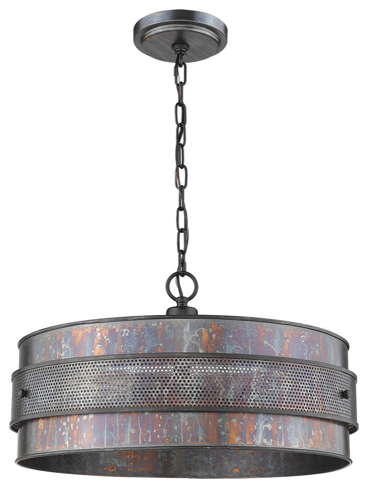 Ryker 3-Light Bronze Patina Pendant