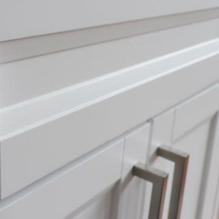 25" Single Sink Vanity, White Finish With White Carrara Marble