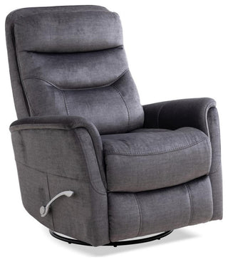Home Square 34.5" Fabric Swivel Glider Recliner in Capri Charcoal - Set of 2