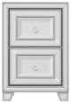2-Drawer Wood Nightstand with Handles