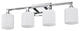 CHLOE Lighting Jane Contemporary 4-Light Chrome Bath Vanity Fixture
