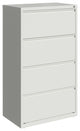 UrbanPro 30" 4-Drawer Modern Metal Lateral File Cabinet in White